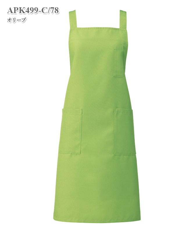 胸当てエプロン[KAZEN製品] APK499｜THS-白衣通販・販売